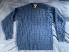 L.L.Bean ケーブルニット 青