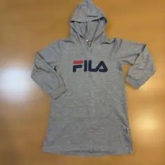 FILA フード付き長袖カットソー グレー　ワンピースのサムネイル