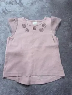 petit main 花刺繍付きトップス 100cm