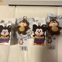 Mickey Family チップ デール ぬいぐるみキーチェーン
