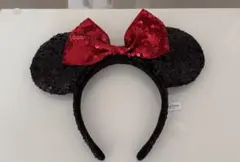 ミニーマウス スパンコール耳カチューシャ