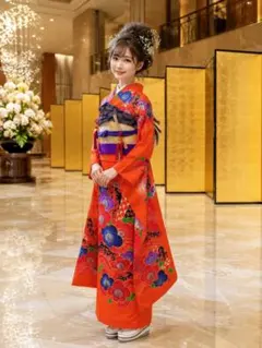 振袖フルセット、成人式、婚礼衣装、舞台衣装、コスチューム、お引き摺り、吹き綿のサムネイル