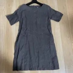 無印　麻ワンピース　Sサイズ
