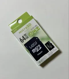 LAZOS 64GB microSDカード、アダプター付