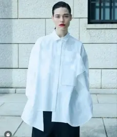 美品】ENFÖLD 半袖 38 赤 パフスリーブ WAVE-HEM SHIRT - メルカリ