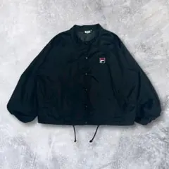 FILA ブルゾン 袖ボリュームビッグシルエットコーチジャケット 黒 FREEのサムネイル