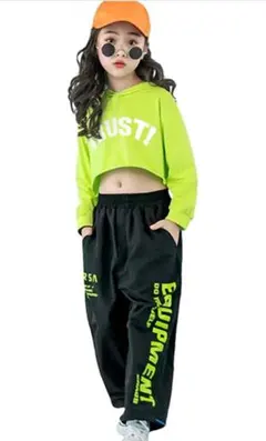 ヒップホップステージ衣装 トップス ロングパンツ上下セット