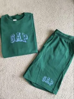 GAP トレーナー　ハーフパンツ　セットアップ　グリーン　メンズ