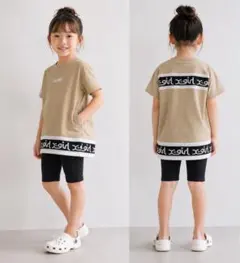 X-girl Stages ロゴテープ サイドポケットTシャツ100cm新品のサムネイル