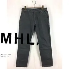 【美品】MHL. 23AW グルカパンツ チノパンツ ワイドパンツ ブラック L 美品】MHL. 23AW グルカパンツ チノパンツ ワイドパンツ