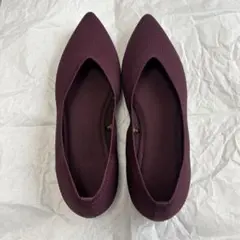 【美品】GU ウォッシャブルニットフラットシューズ　23.0 パンプス