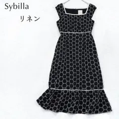 【美品】シビラ Sybilla エンブロイダリー 刺繍 リネン ワンピースのサムネイル