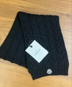 【美品　本物認証確認済】　モンクレール　マフラー　ブラック