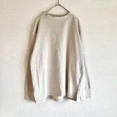 【美品】hunch 英字プリント 長袖 カットソー アイボリー レディース