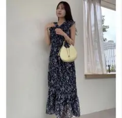 snidel sustainableプリーツフリルワンピースサイズ　0