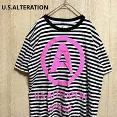U.S.ALTERATIONS アナーキー ボーダーTシャツのサムネイル
