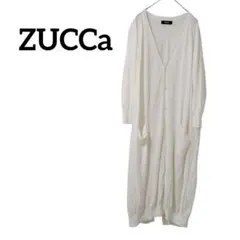 ZUCCa ズッカ 白 ロングカーディガン 春夏羽織 綿100%
