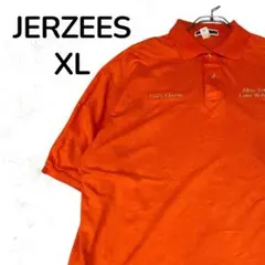 【一点物】JERZEES ジャージーズ ポロシャツ XL オレンジ 刺繍古着のサムネイル