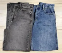 ユニクロ　まとめ売り　デニムパンツセット グレー・ブルー