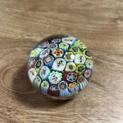 イタリア ムラーノガラス ミルフィオリ ペーパーウェイト MURANO表記