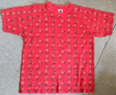 PEANUTS 総柄Tシャツ 赤 スヌーピー 限定 チャーリーブラウン