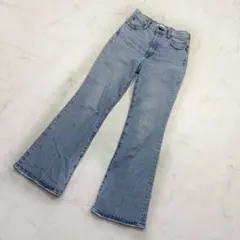 マウジー　MVS FLARE デニムパンツ　ハイウエスト　ダメージ加工　27