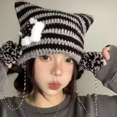 サブカル系 猫耳ニット帽