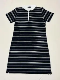 EAST BOY イーストボーイ ポロシャツ シャツワンピース ボーダー 紺色