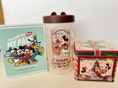 ディズニー ミッキー ベイクドチョコレートクランチ ケース 容器　他　3点セットのサムネイル