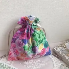 102. GRADIENTS PARFAIT  ラベンダー　巾着　ポーチ