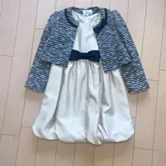 黒ツイードジャケットとノースリーブワンピで1年中活躍！上品な組曲のセットアップ。