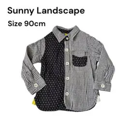 90cm Sunny Landscape デザイン長袖シャツ 美品
