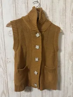 Nico and... キャメル ニットベスト