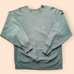 【希少】90s USA製 リバースウィーブ 完全目無し 90s USA製 Champion リバースウィーブスウェット 目なし 紺 L