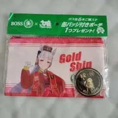 BOSS×ウマ娘 缶バッジ付きポーチ ゴールドシップ