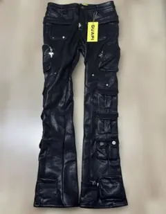 GUAPI Obsidian Cargo Leather Pants Blackのサムネイル