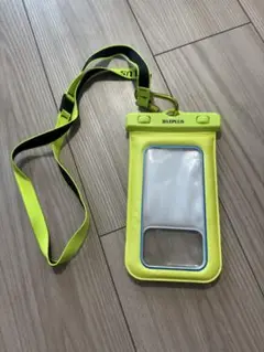防水スマホケース 蛍光イエロー
