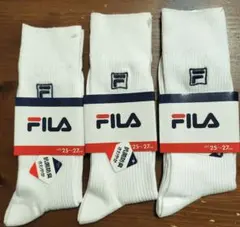 FILA メンズ ソックス 3足セット ホワイト 25-27cmのサムネイル