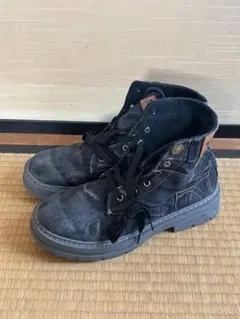 デニム ハイカットブーツ 黒