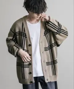 Rocky Monroe Vニットカーディガン アーガイル柄のサムネイル