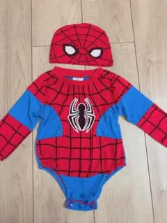 スパイダーマン　70cm 薄手ロンパース
