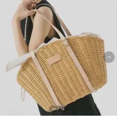 新品DEAN & DELUCA 、BEAMSコラボかごバッグ （M）のサムネイル
