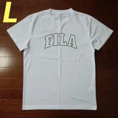 FILA　半袖Tシャツ　メンズ　L　白　ホワイト　メッシュ生地　スポーツ