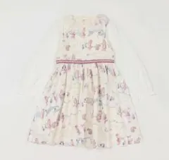 メゾピアノ　鼓笛隊柄 ドッキングワンピース　120