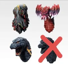 ゴジラ 一番くじ モンスターヘッドマグネット 3種類