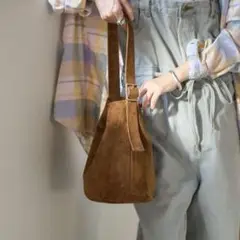 スウェード トートバッグ