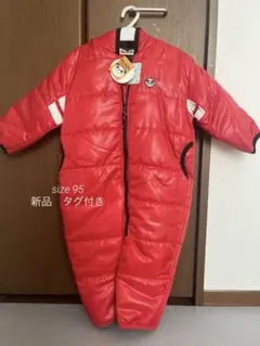 PANDA MANIA 赤　ジャンプスーツ　ダウン　アウター