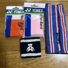 未使用品ヨネックスリストバンド2個ウィルソンリストバンド　ヨネックスミニハンカチのサムネイル