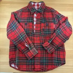ミキハウス フランネルシャツ 110cm チェック柄