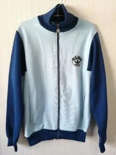 80's adidas CLUB ジャージ 水色/紺 6